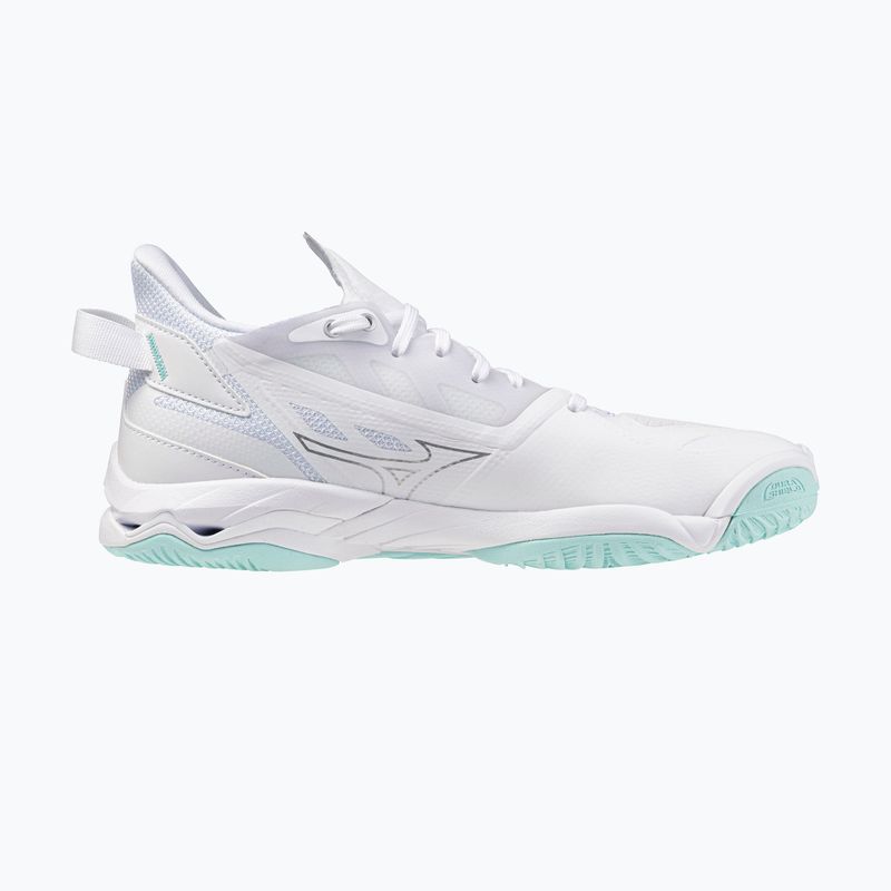 Moteriški batai rankiniam Mizuno Wave Mirage 5 white/blue tint 2