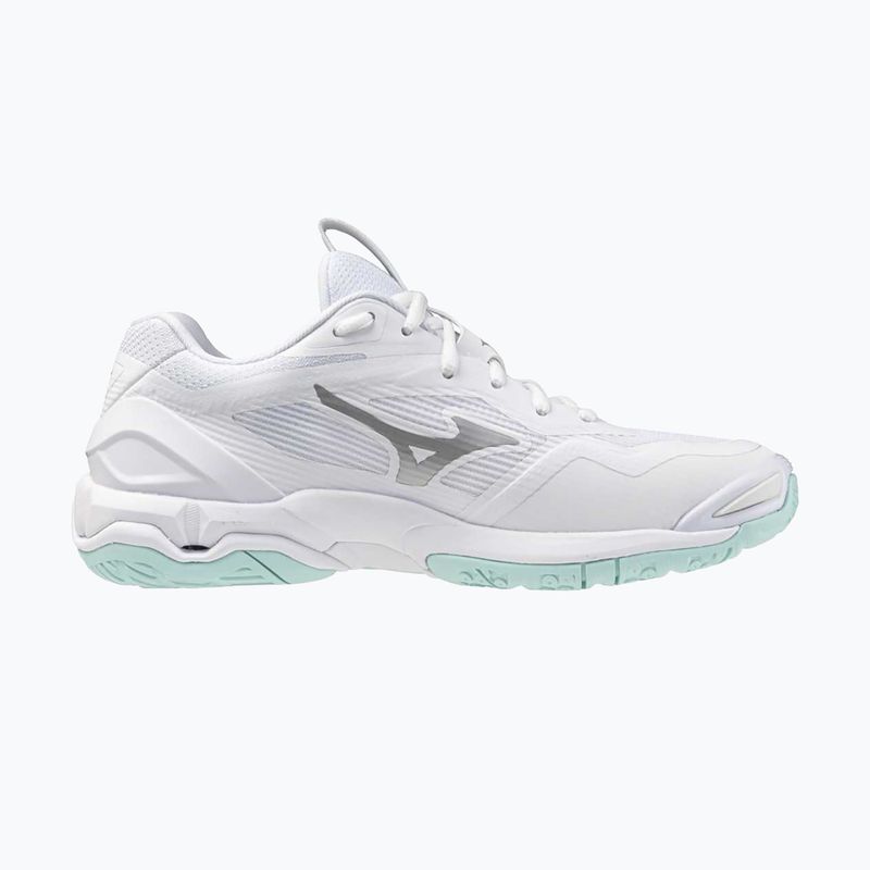 Moteriški batai rankiniam Mizuno Wave Stealth 6 white/blue tint 9