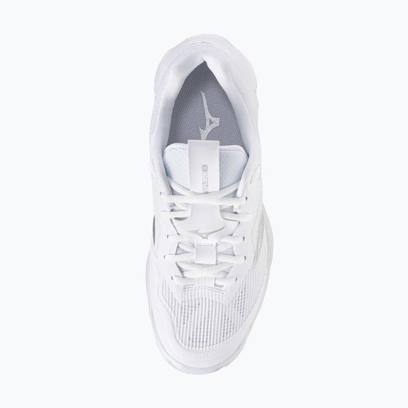 Moteriški batai rankiniam Mizuno Wave Stealth 6 white/blue tint 12