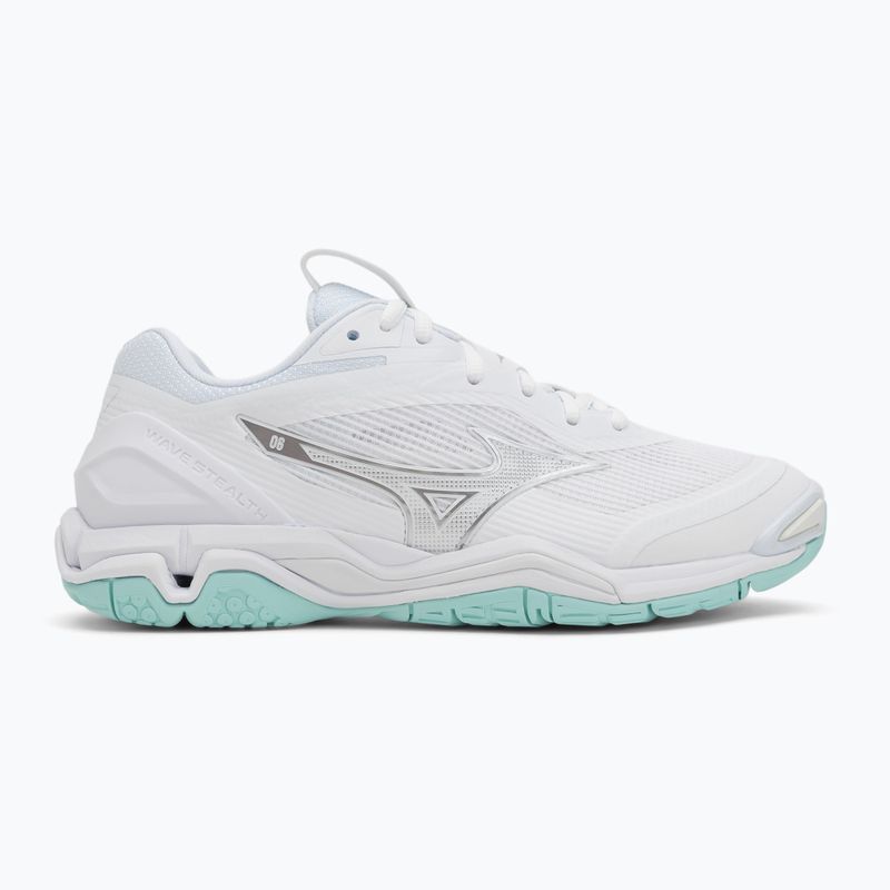 Moteriški batai rankiniam Mizuno Wave Stealth 6 white/blue tint 2