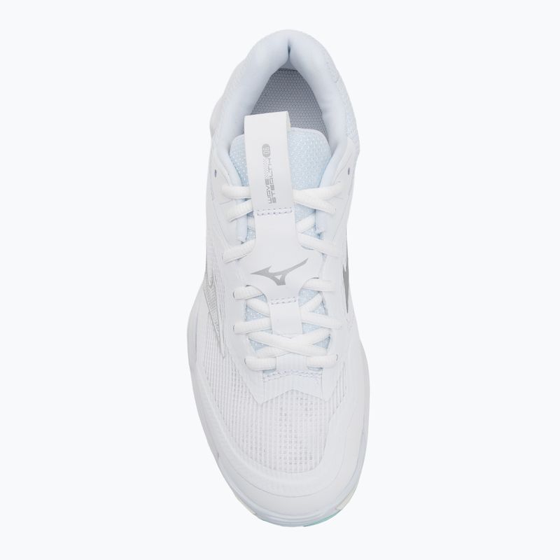 Moteriški batai rankiniam Mizuno Wave Stealth 6 white/blue tint 5