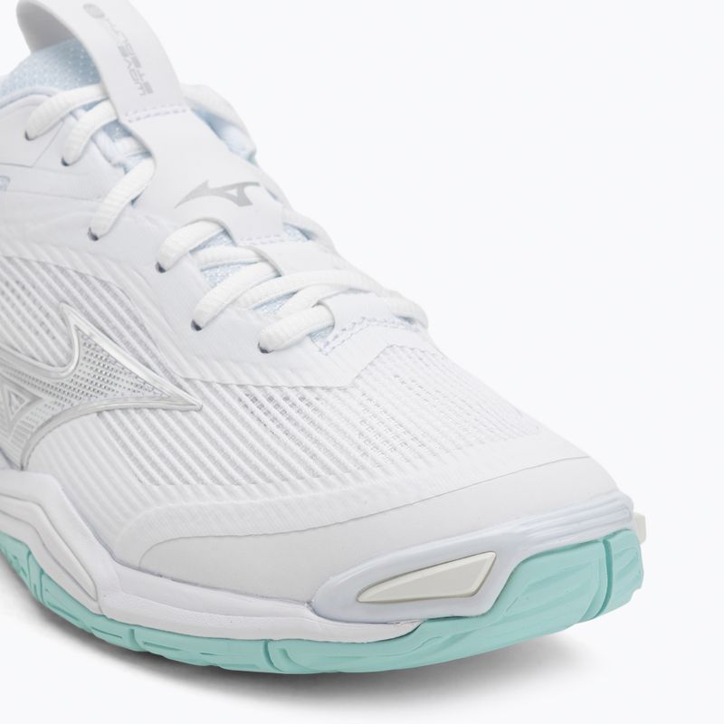 Moteriški batai rankiniam Mizuno Wave Stealth 6 white/blue tint 7