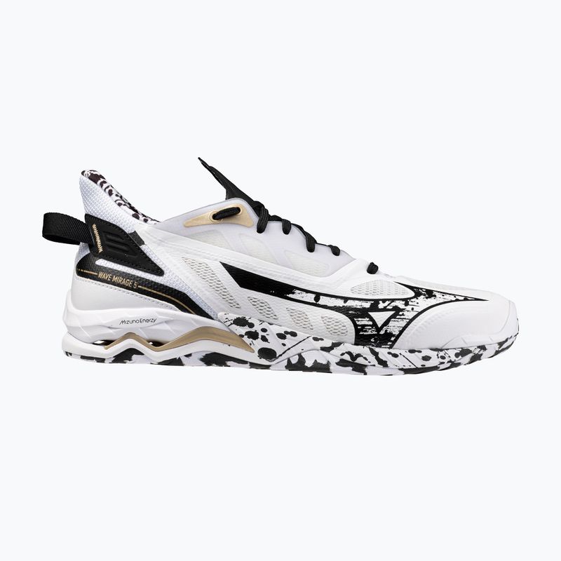Rankinio bateliai Mizuno Wave Mirage 5 white/black/gold