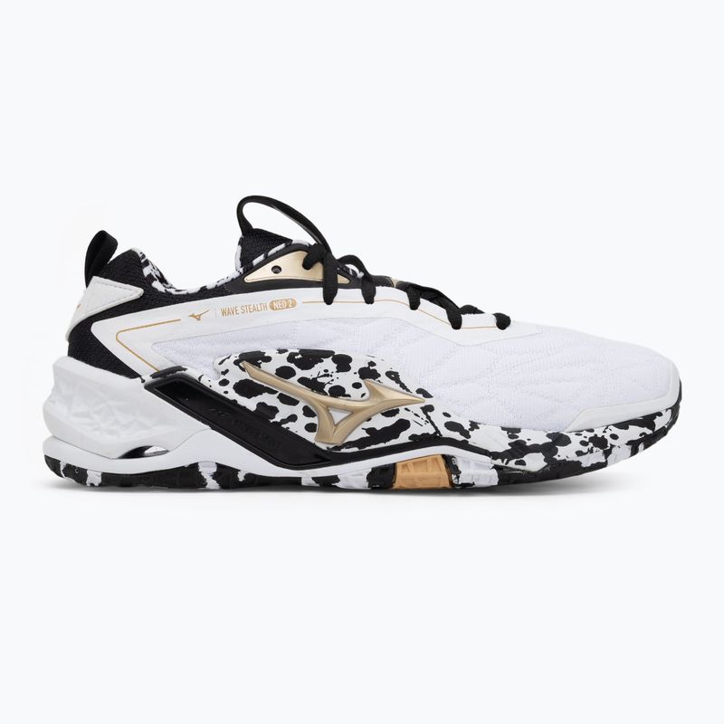 Rankinio bateliai Mizuno Wave Stealth Neo 2 white/black/gold 2