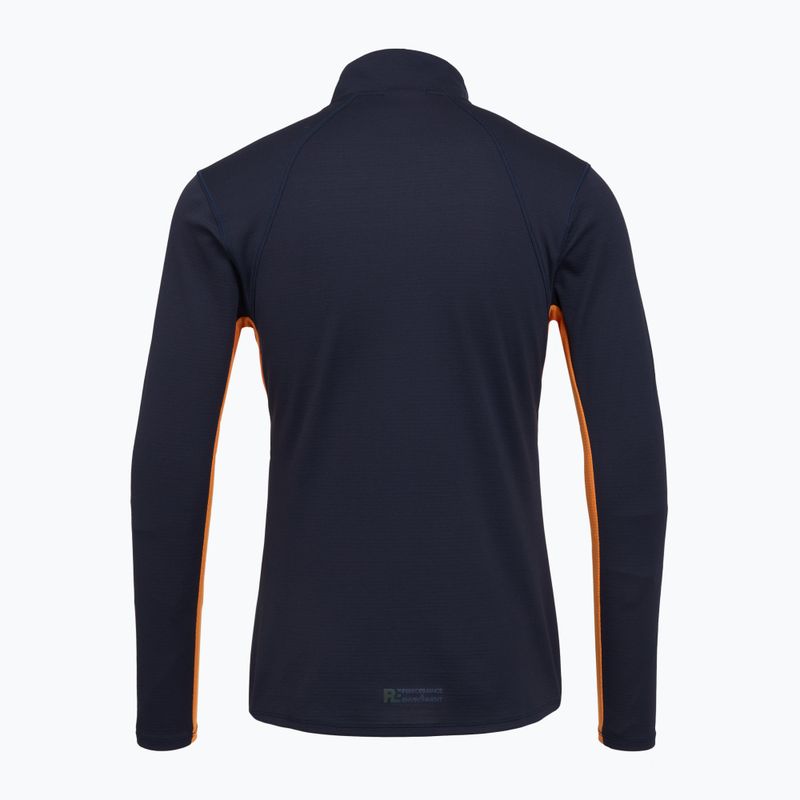 Vyriški bėgimo marškinėliai ilgomis rankovėmis Mizuno Tech Thermal Charge Half Zip baritone blue 2
