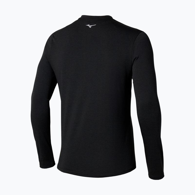 Vyriški bėgimo marškinėliai ilgomis rankovėmis Mizuno Core Impulse Half Zip Tee black 2