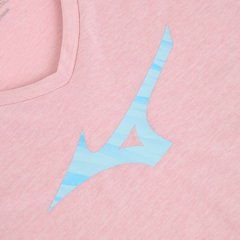 Moteriški bėgimo marškinėliai Mizuno Core Runbird Tee bleached mauve 3