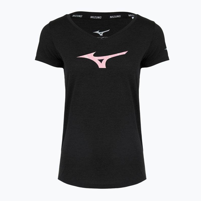 Moteriški bėgimo marškinėliai Mizuno Core Runbird Tee black/mauve