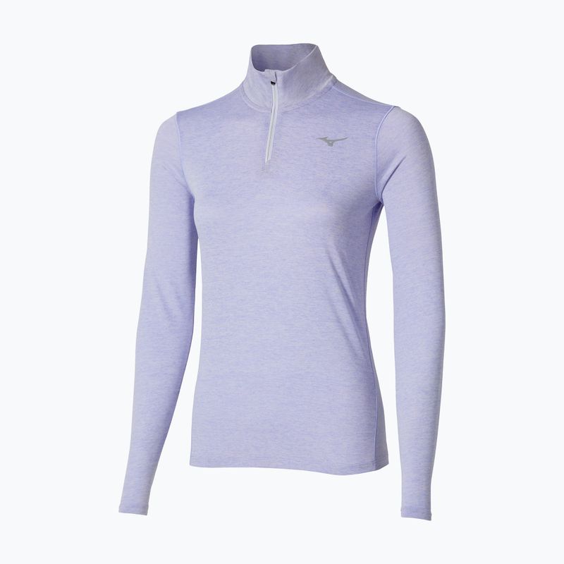 Moteriškas bėgimo džemperis Mizuno Core Impulse Half Zip Tee icelandic blue