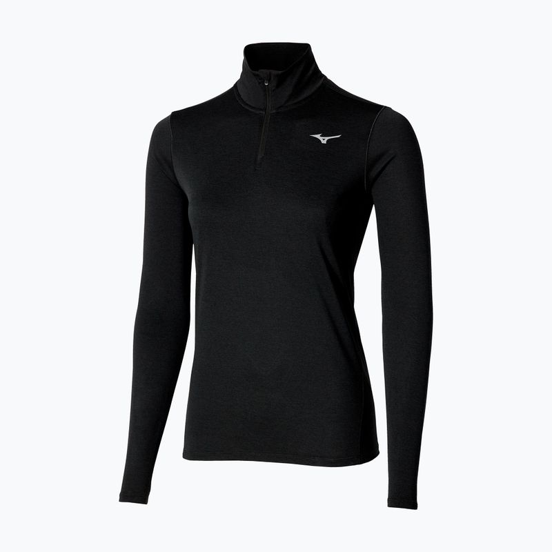 Moteriškas bėgimo džemperis Mizuno Core Impulse Half Zip Tee black