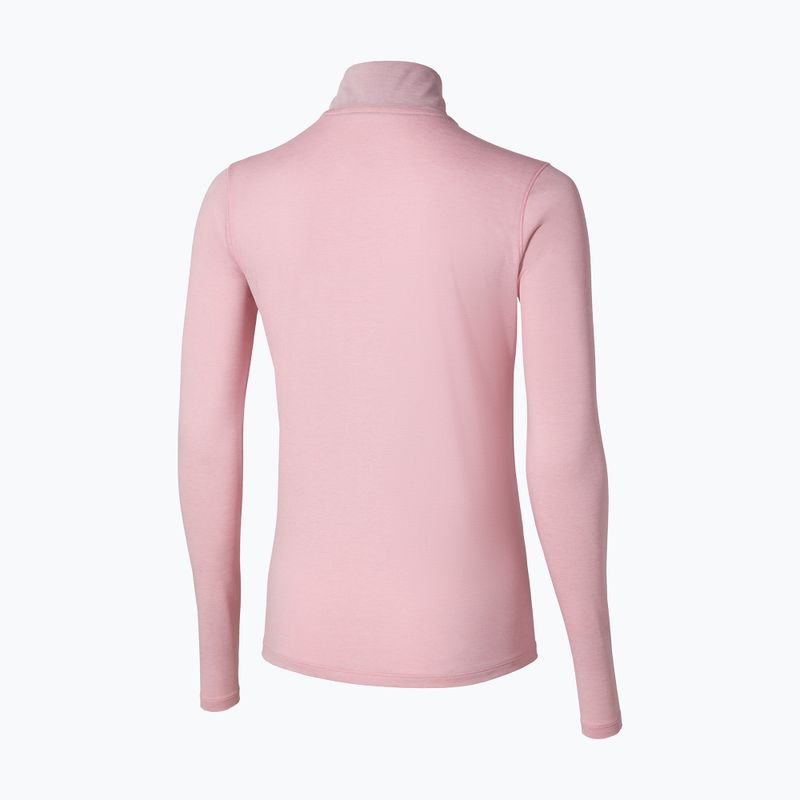 Moteriškas bėgimo džemperis Mizuno Core Impulse Half Zip Tee bleached mauve 2