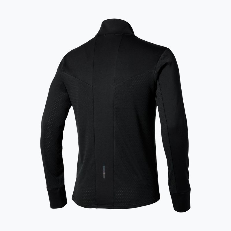 Vyriški bėgimo marškinėliai ilgomis rankovėmis Mizuno Active Warm Half Zip black 2