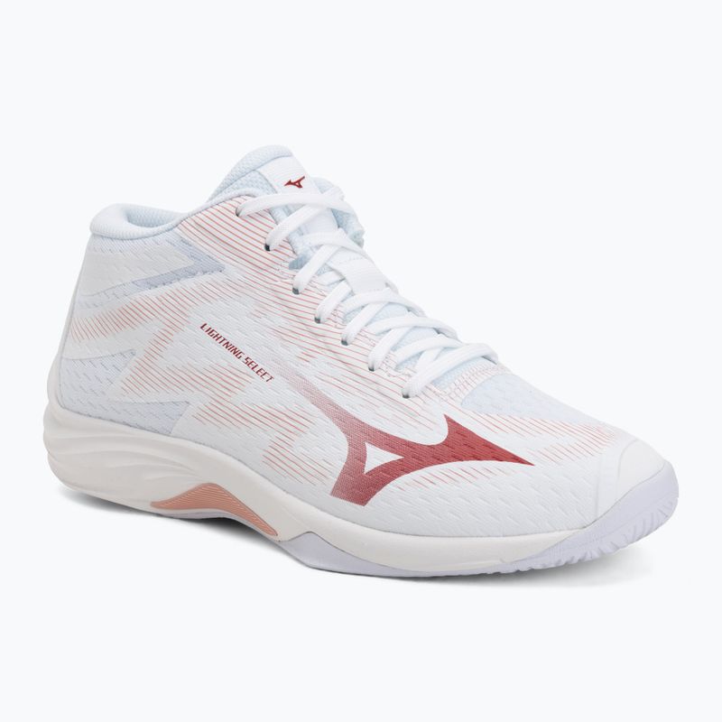 Moteriški tinklinio bateliai Mizuno Lightning Select Mid white/rose elegance/lava falls