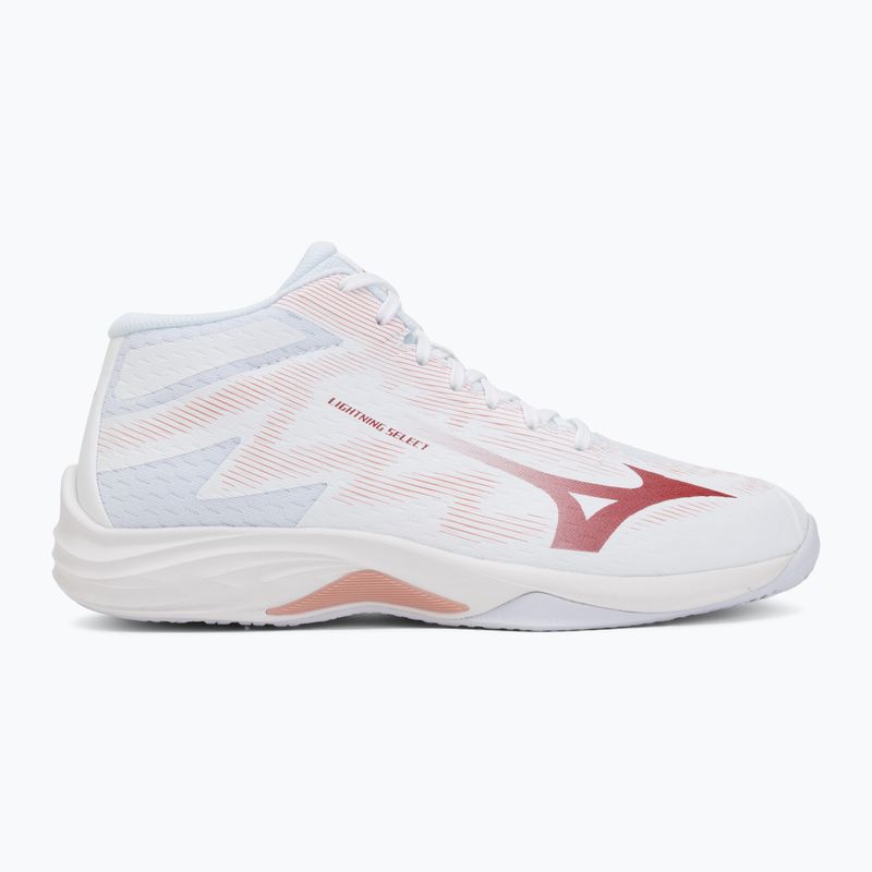 Moteriški tinklinio bateliai Mizuno Lightning Select Mid white/rose elegance/lava falls 2
