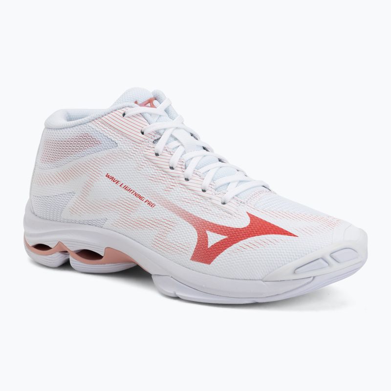 Moteriški tinklinio bateliai Mizuno Wave Lightning Pro Mid white/rose elegance/lava falls