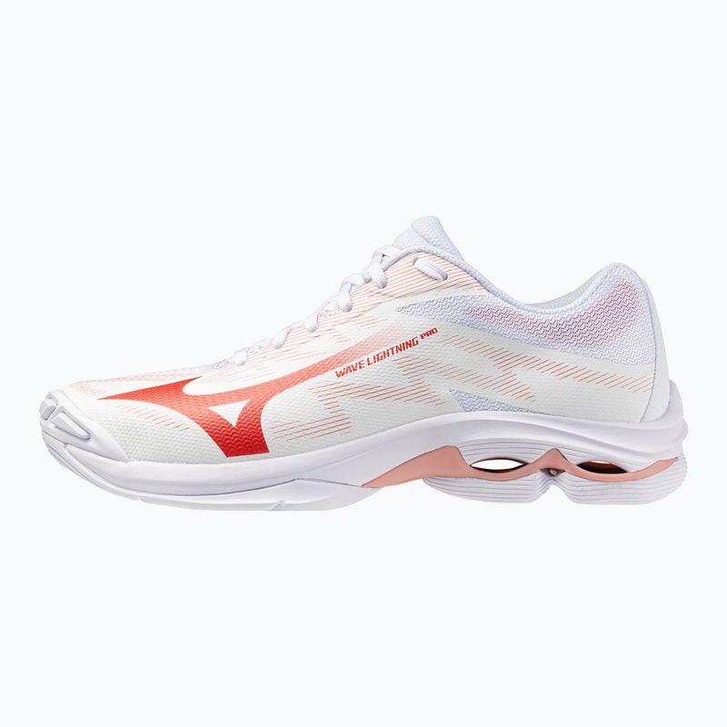 Moteriški tinklinio bateliai Mizuno Wave Lightning Pro white/rose elegance/lava falls 8