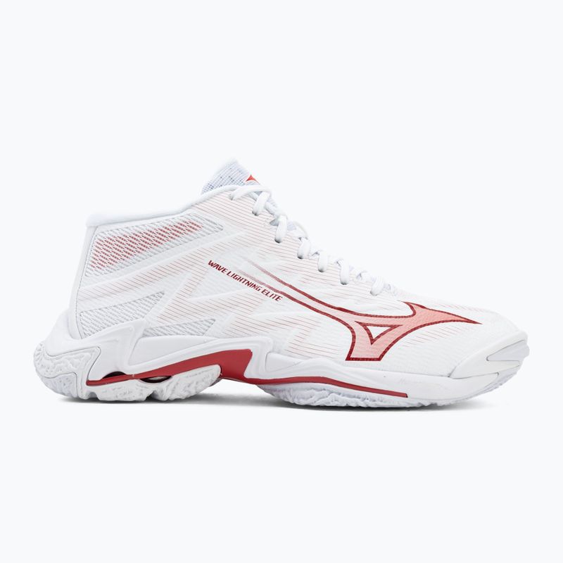 Moteriški tinklinio bateliai Mizuno Wave Lightning Elite Mid white/rose elegance/lava falls 2