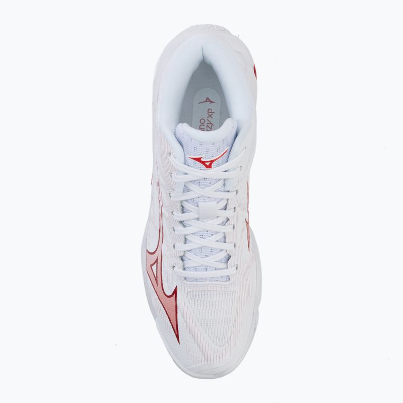 Moteriški tinklinio bateliai Mizuno Wave Lightning Elite Mid white/rose elegance/lava falls 5