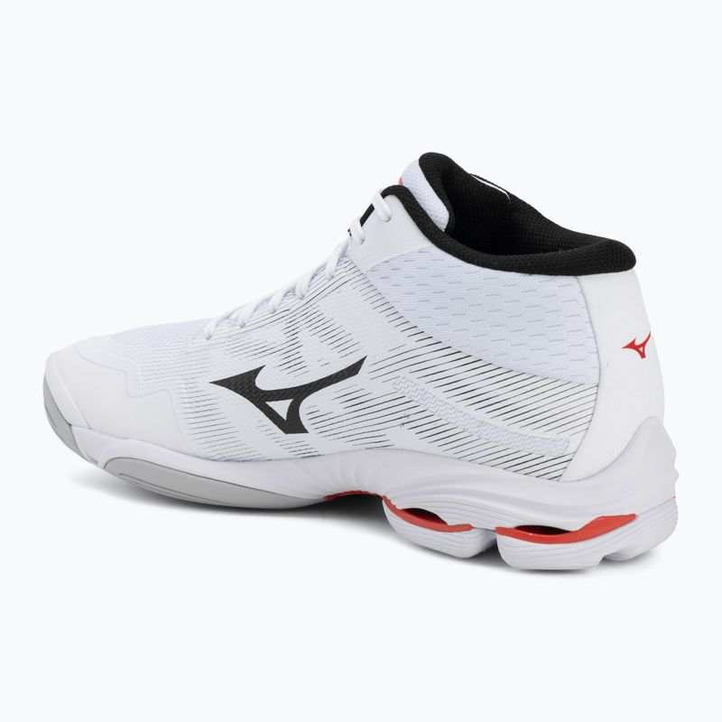 Tinklinio bateliai Mizuno Wave Lightning Pro Mid white/black/fiery red 3
