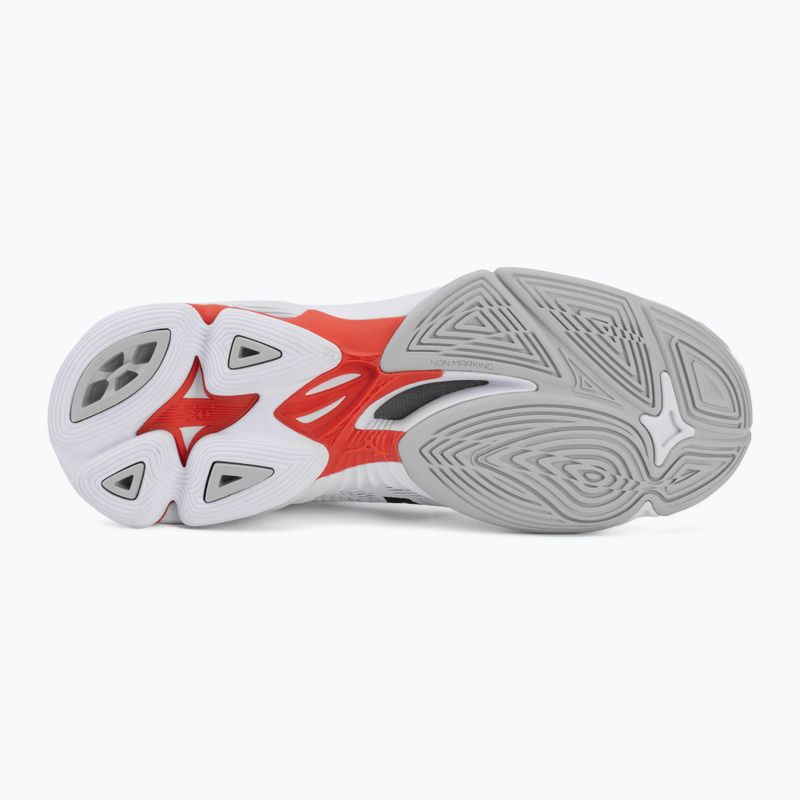 Tinklinio bateliai Mizuno Wave Lightning Pro Mid white/black/fiery red 4