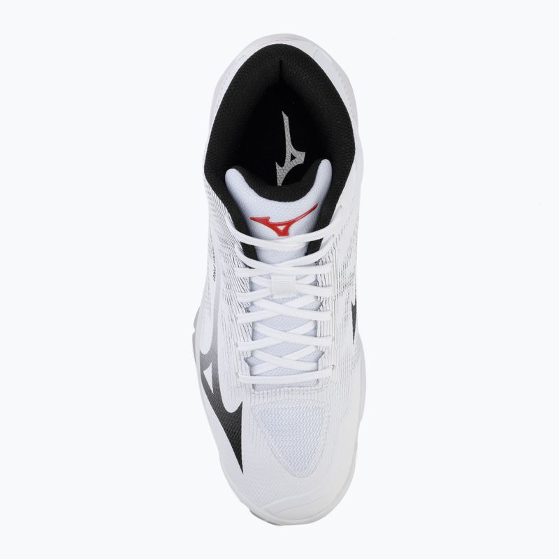 Tinklinio bateliai Mizuno Wave Lightning Pro Mid white/black/fiery red 5