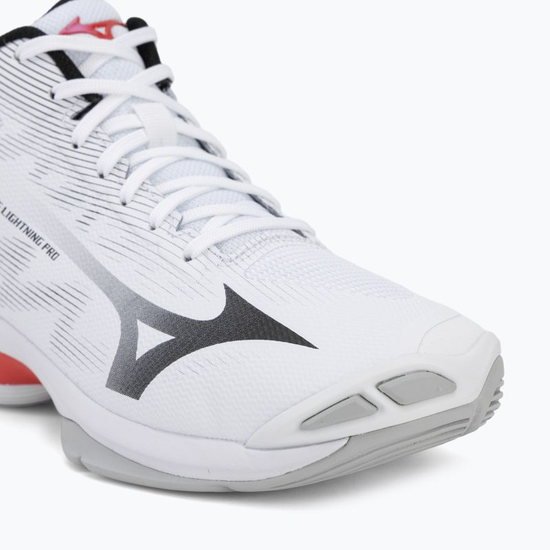 Tinklinio bateliai Mizuno Wave Lightning Pro Mid white/black/fiery red 7