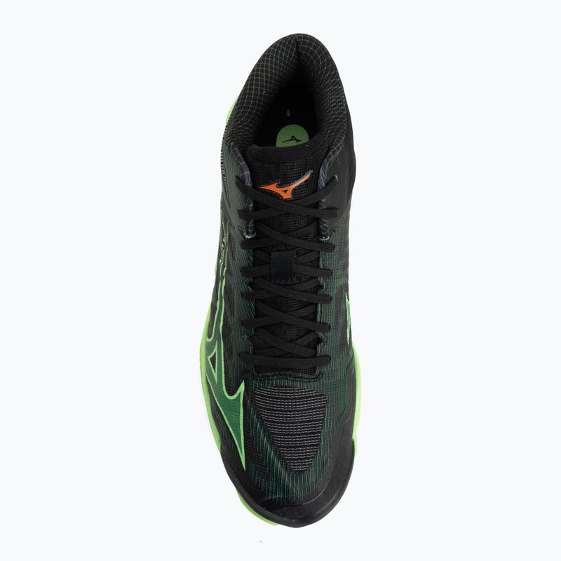 Tinklinio bateliai Mizuno Wave Lightning Elite Mid black/glowing apple/mandarin orange 5