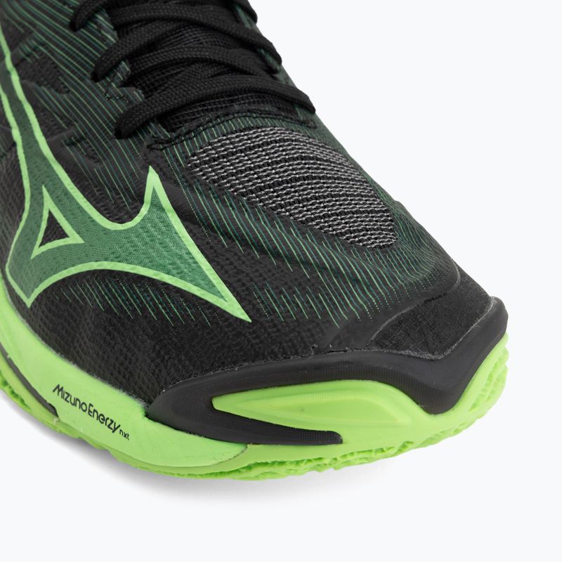 Tinklinio bateliai Mizuno Wave Lightning Elite Mid black/glowing apple/mandarin orange 7