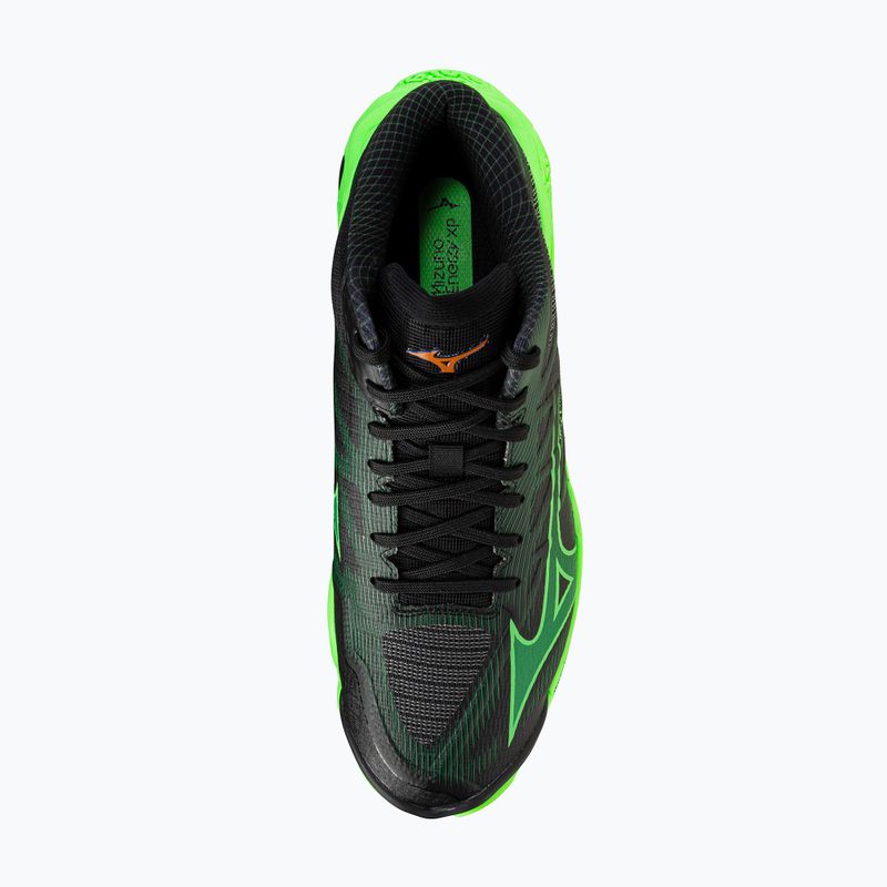 Tinklinio bateliai Mizuno Wave Lightning Elite Mid black/glowing apple/mandarin orange 5