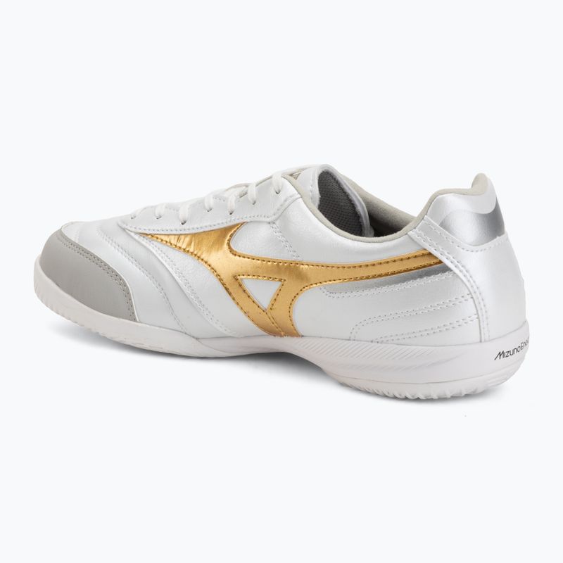 Futbolo bateliai Mizuno Morelia Sala Pro IN white/football gold/galaxy silver 3