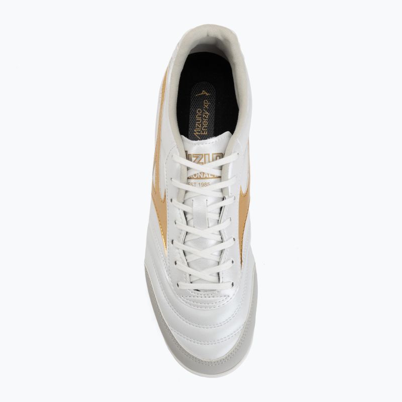 Futbolo bateliai Mizuno Morelia Sala Pro IN white/football gold/galaxy silver 5