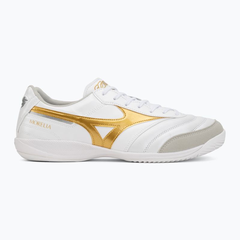 Futbolo bateliai Mizuno Morelia Sala Elite IN white/football gold/galaxy silver 2
