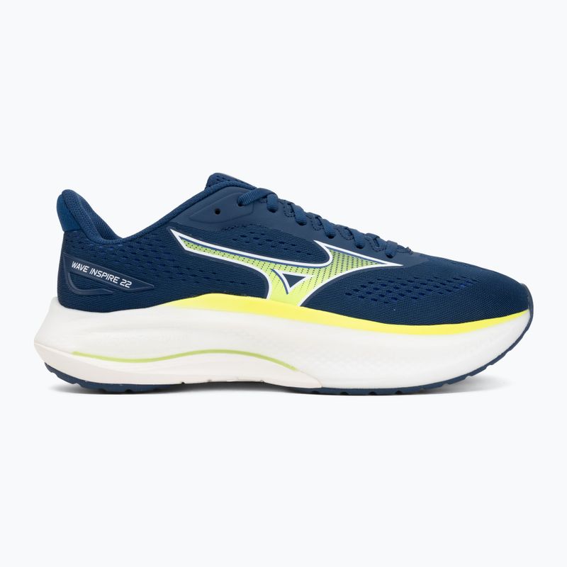 Vyriški bėgimo batai Mizuno Wave Inspire 22 estate blue/lightning yellow 2
