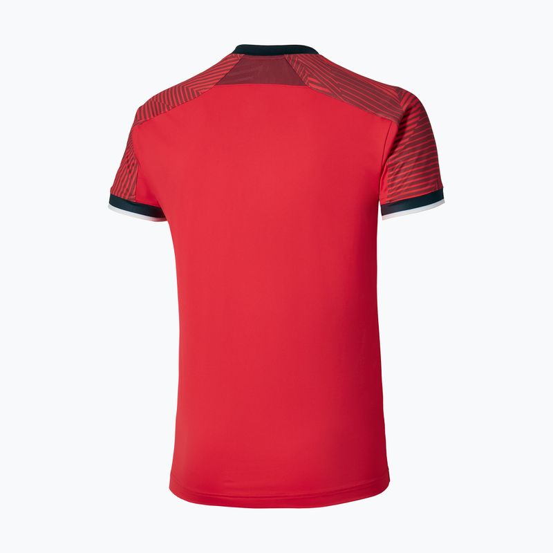 Vyriški marškinėliai Mizuno Stargazer Shadow Tee fiery red 4