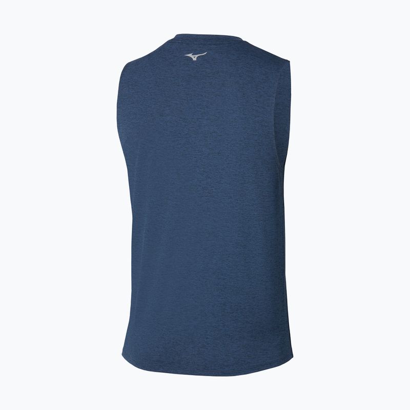 Vyriški bėgimo marškinėliai Mizuno Impulse Core Sleeveless estate blue 2