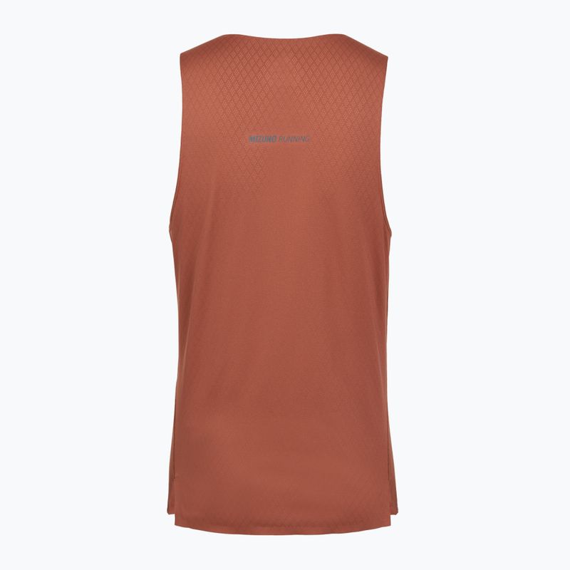 Vyriški bėgimo marškinėliai Mizuno Tech Light Tank copper brown 2