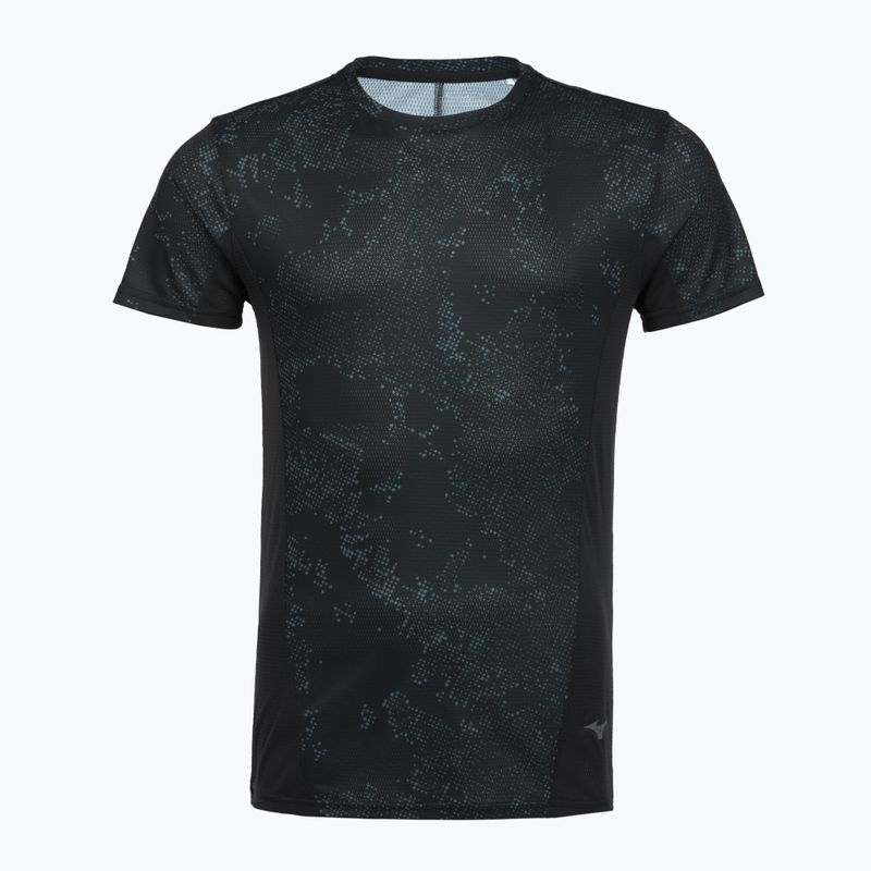 Vyriški bėgimo marškinėliai Mizuno Active DryAeroFlow Graphic black/gray