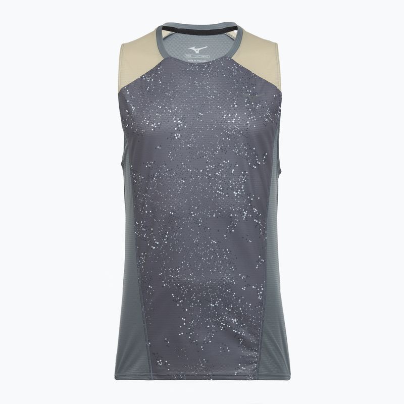 Vyriški bėgimo marškinėliai Mizuno Active DryAeroFlow Graphic Tank Top lava smoke