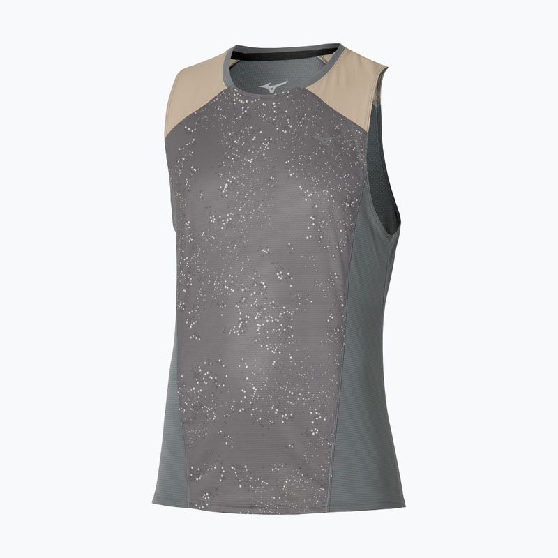 Vyriški bėgimo marškinėliai Mizuno Active DryAeroFlow Graphic Tank Top lava smoke