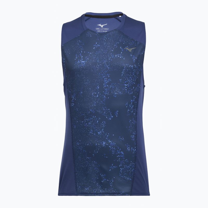 Vyriški bėgimo marškinėliai Mizuno Active DryAeroFlow Graphic Tank Top estate blue
