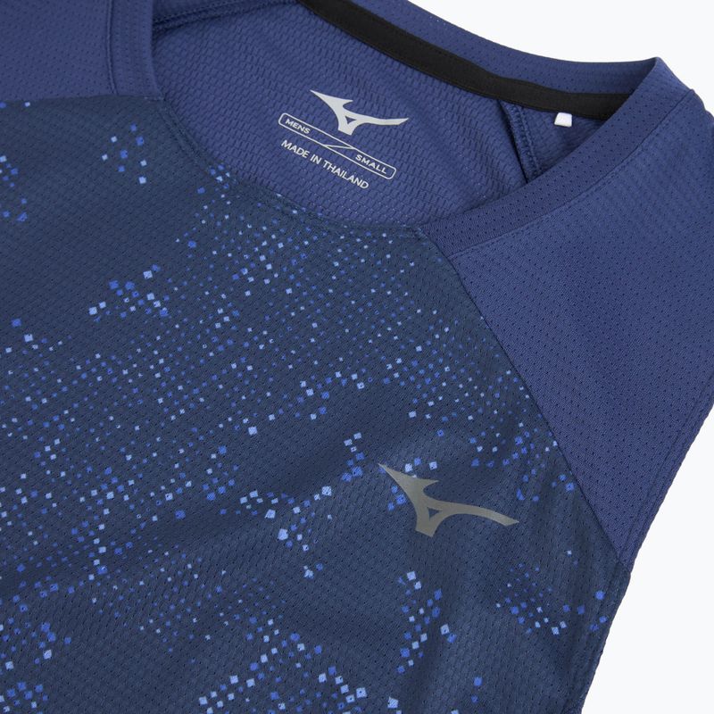 Vyriški bėgimo marškinėliai Mizuno Active DryAeroFlow Graphic Tank Top estate blue 3