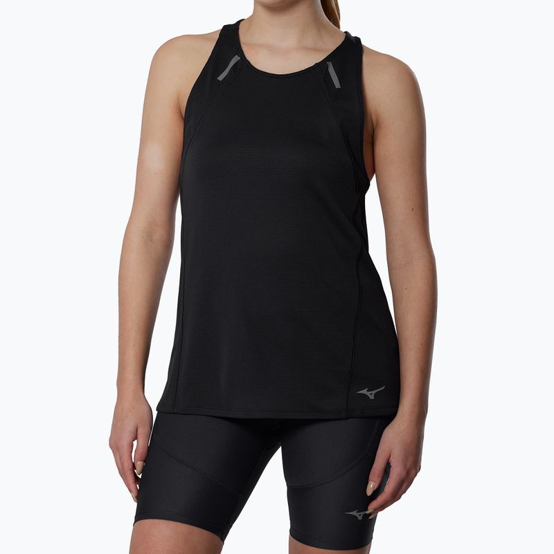 Moteriški bėgimo marškinėliai Mizuno Active DryAeroFlow Tank Top black 2
