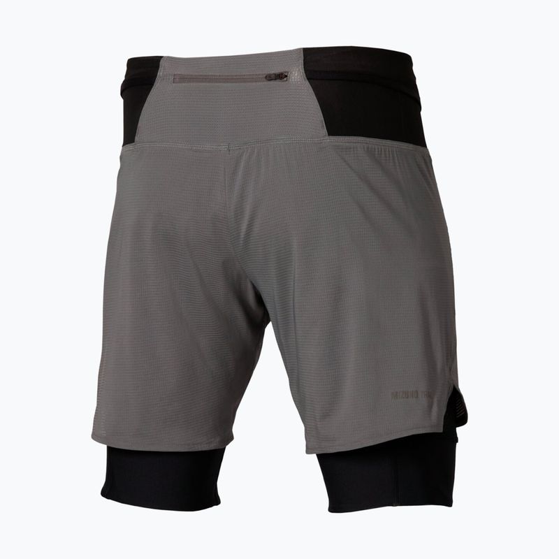 Vyriški bėgimo šortai Mizuno Trail Multipocket 2in1 lava smoke 4