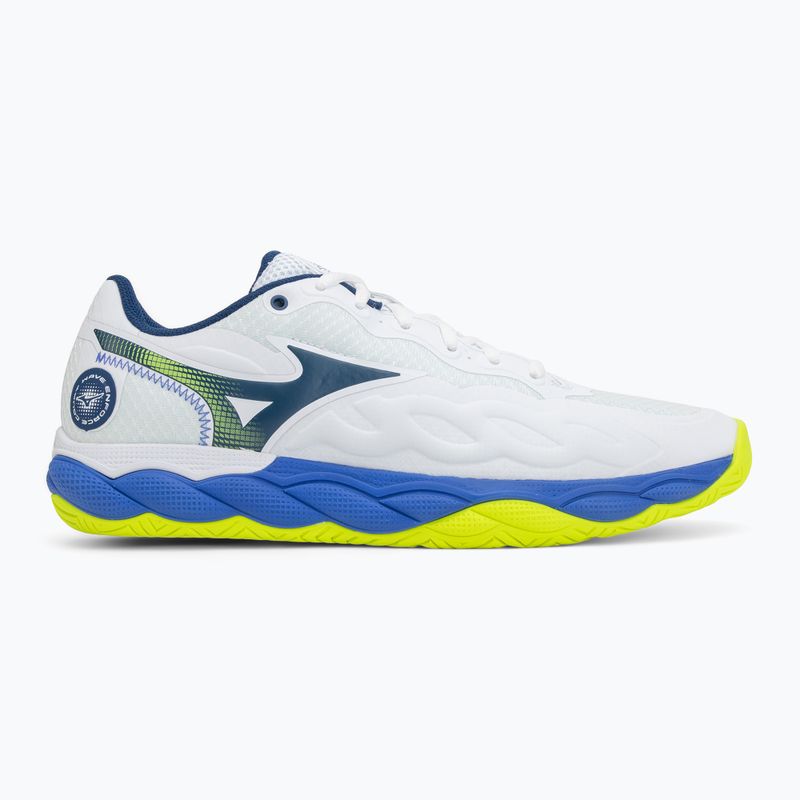 Vyriški teniso batai Mizuno Wave Enforce Court AC white/dazzling blue/lightning 2