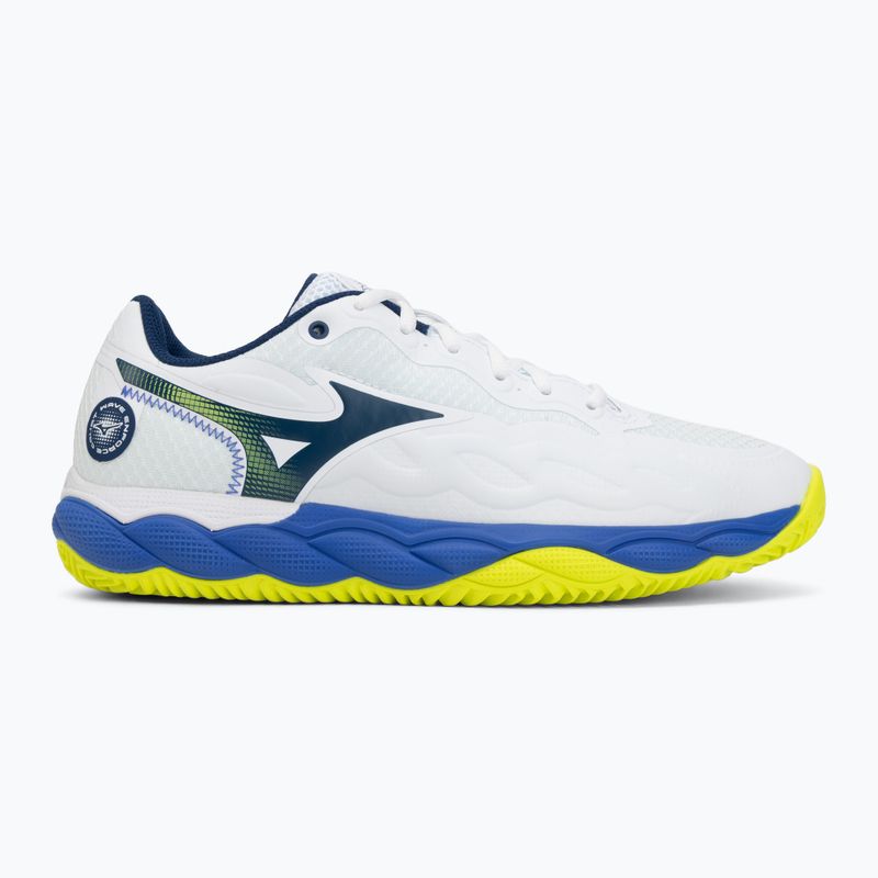 Vyriški teniso batai Mizuno Wave Enforce Court CC white/dazzling blue/lightning 2