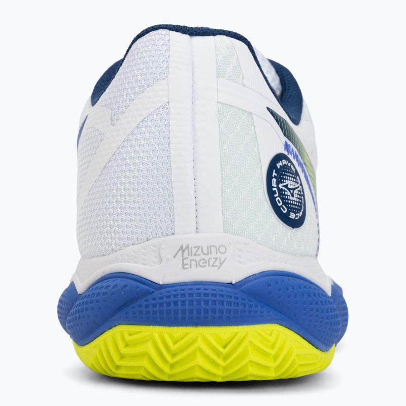 Vyriški teniso batai Mizuno Wave Enforce Court CC white/dazzling blue/lightning 6