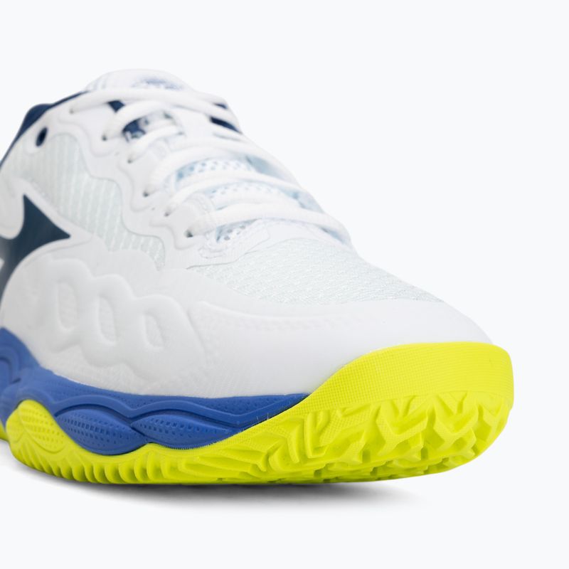 Vyriški teniso batai Mizuno Wave Enforce Court CC white/dazzling blue/lightning 7