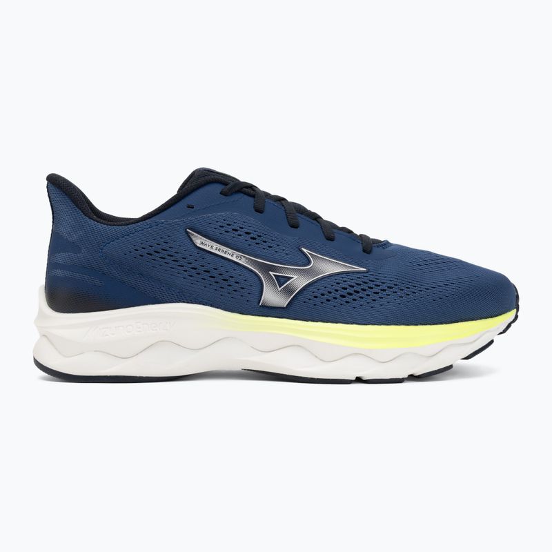 Vyriški bėgimo batai Mizuno Wave Serene 2 estate blue/silver/lightning yellow 2