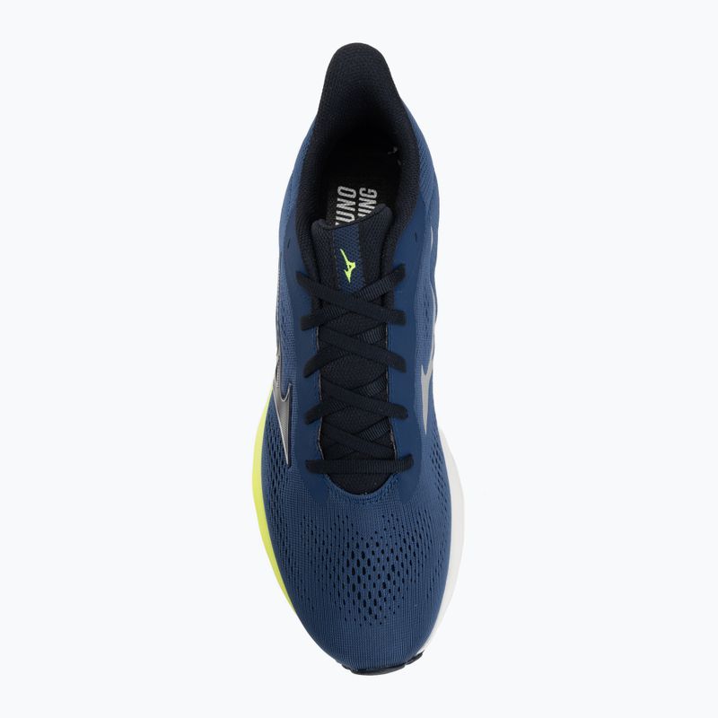 Vyriški bėgimo batai Mizuno Wave Serene 2 estate blue/silver/lightning yellow 5