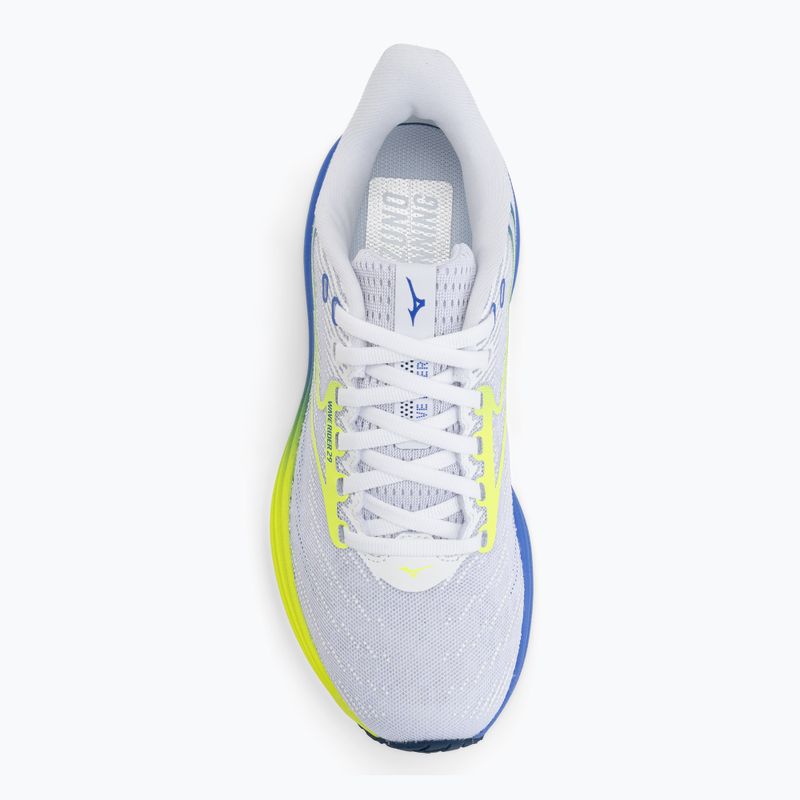 Moteriški bėgimo bateliai Mizuno Wave Rider 29 white/lightning yellow/ultramarine 5